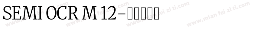 SEMI OCR M 12字体转换